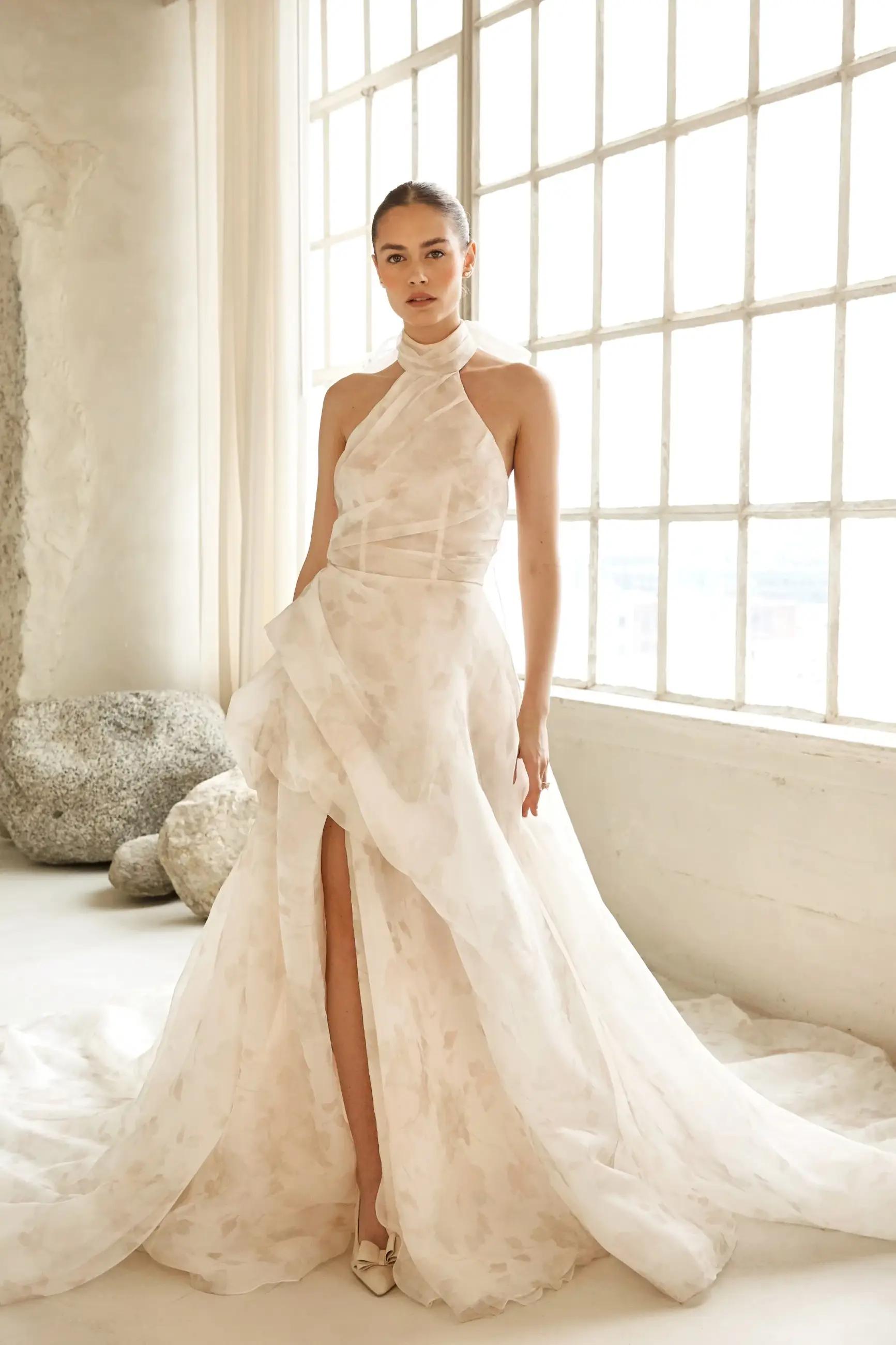 Model wearing Martina Liana Luxe wedding gown